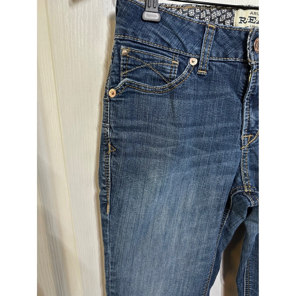 Ariat REAL Denim Perfect Rise Bootcut Jeans Dark Wash Womens 30S 30 Short - Picture 5 of 11